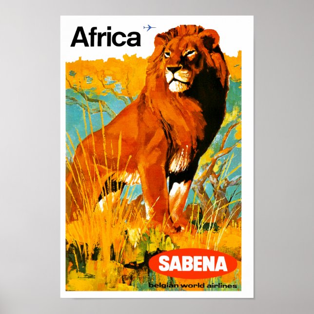 Affiche Afrique ~ Sabena (Devant)