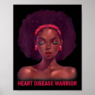 Affiche Afro-Africaine Américaine Noire Maladie Cardiaque 