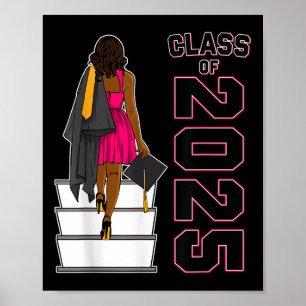 Affiche Afro-Américaine Noire Graduation Cl De