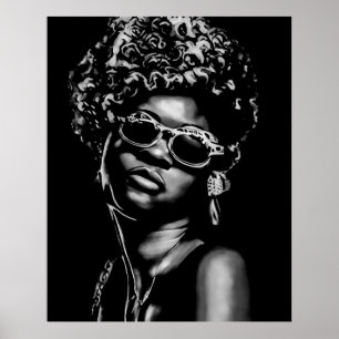 Affiche Afro Beauty Woman Portrait (AI+Human)