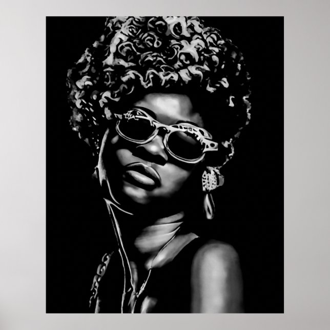Affiche Afro Beauty Woman Portrait (AI+Human) (Devant)