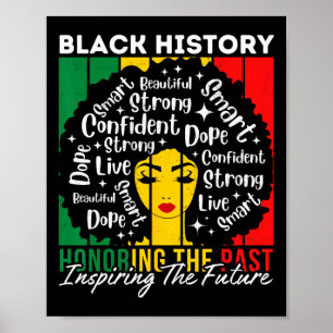 Affiche Afro Girl Honoring Past Inspirant Future Black Son
