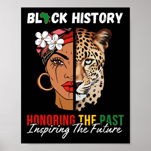 Affiche Afro Girl Honoring Past Inspirant Future Black Son (Devant)