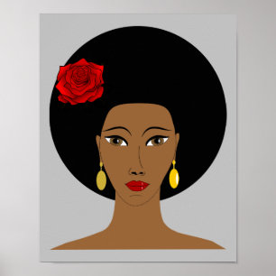 Affiche Afro Hair Black Girl