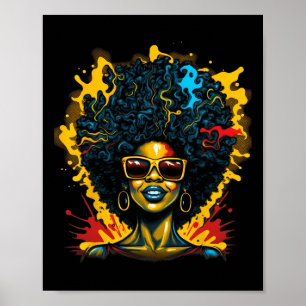 Affiche Afro Hair Drug Queen Histoire noire Magie Girl Wom