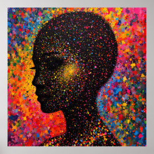 Affiche Afro Nebula Whisper – Célébration de l'Histoire No