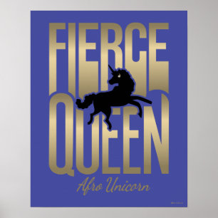 Affiche Afro Unicorn Fierce Queen