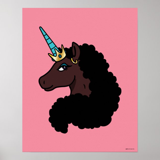 Affiche Afro Unicorn | Magique (Devant)