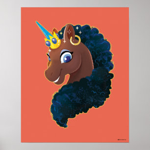 Affiche Afro Unicorn   Magique
