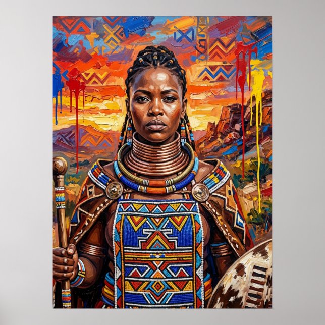 Affiche afrocentrique d'art africain (Devant)