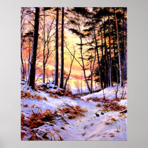 Affiche Afterglow, célèbre peinture de Joseph Farquharson