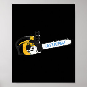 Affiche Afuera Chainsaw - Argentine Milei