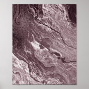Affiche Agate de mauve cristallisée   Marbre rose Rose pou