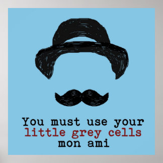 Affiche Agatha Christie Hercule Poirot Petites Cellules Gr