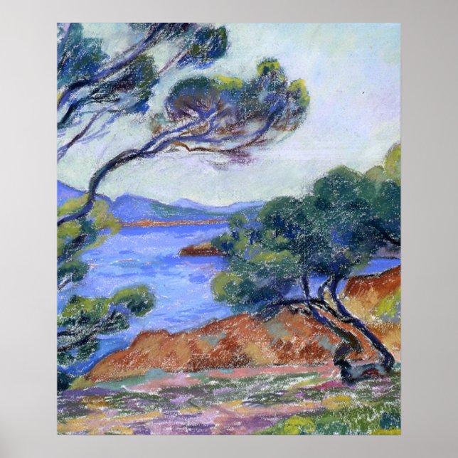 Affiche Agay, peinture de paysage par Armand Guillaumin (Devant)