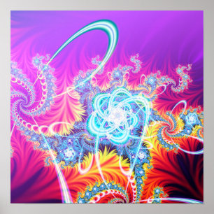 Affiche Âge de l'art fractal Atom par bbqchaussures