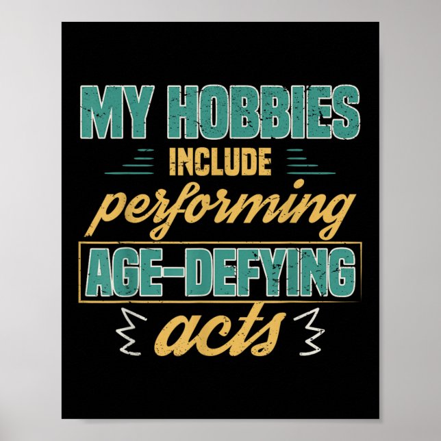 Affiche Age Defying Acts Funny Old Retirement Grandparents (Devant)