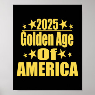 Affiche Âge d'or de l'Amérique 2025 Trump Président Républ