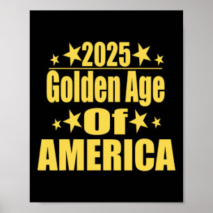 Affiche Âge d'or de l'Amérique 2025 Trump Président Républ