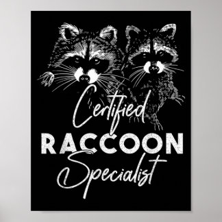 Affiche Agence de racoon certifiée drôle de liste gouverne