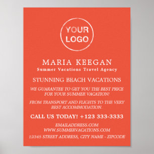 Affiche Agence de voyage simple et moderne Publicité