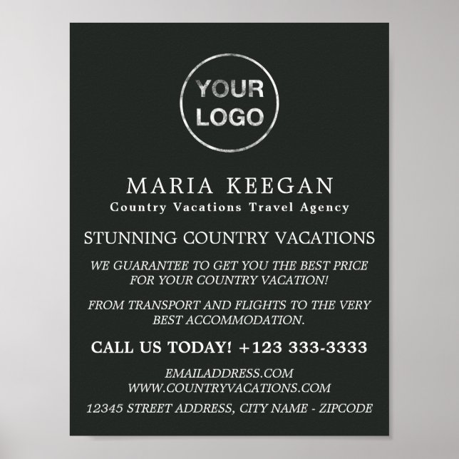 Affiche Agence de voyage simple et moderne Publicité (Devant)