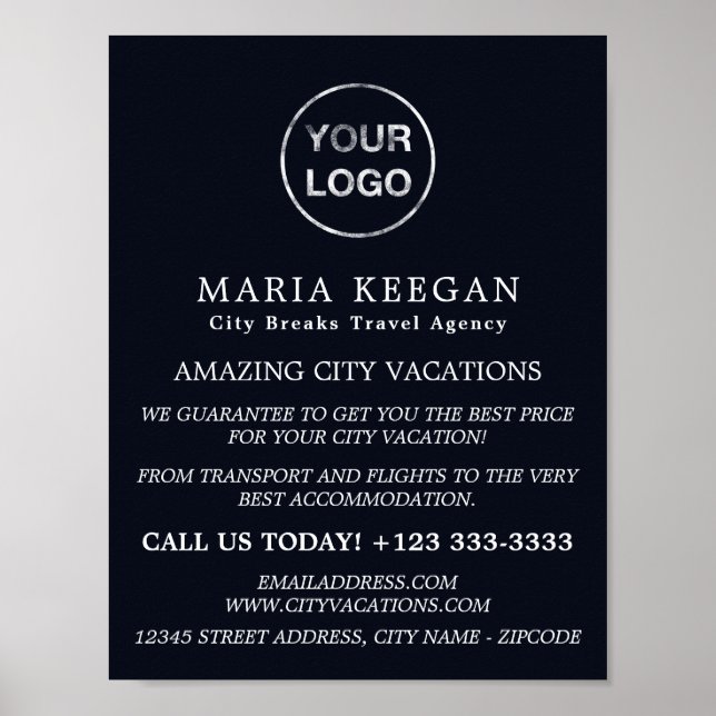 Affiche Agence de voyage simple et moderne Publicité (Devant)