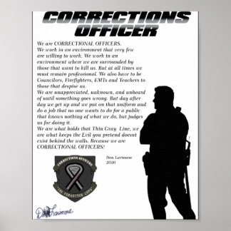 Affiche agent correctionnel