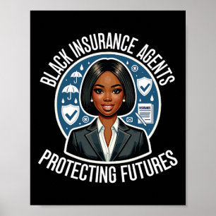 Affiche Agent d'assurance noir afro-américain Histoire noi