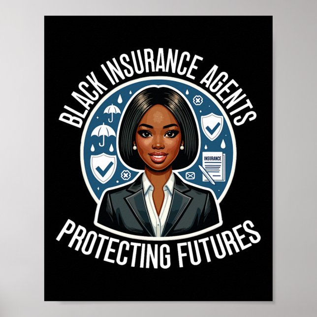 Affiche Agent d'assurance noir afro-américain Histoire noi (Devant)