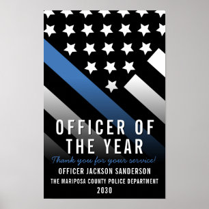 Affiche Agent de police de l'année Reconnaissance des empl