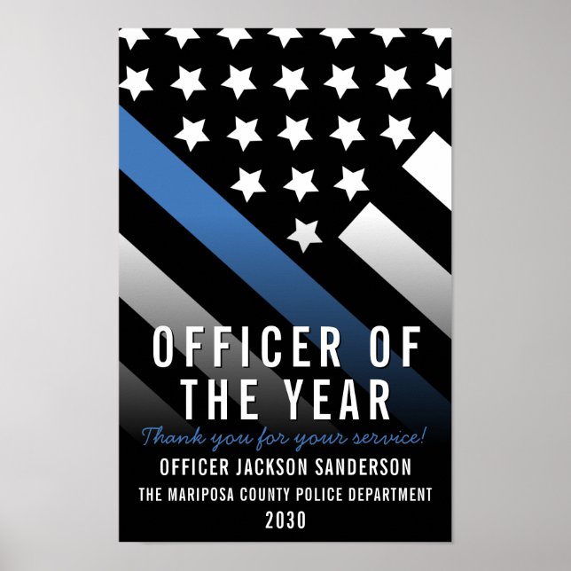 Affiche Agent de police de l'année Reconnaissance des empl (Devant)