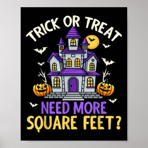 Affiche Agent immobilier Halloween Courtier Funny Realtor