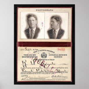 AFFICHE AGENT SHUMATE 1920 D'INTERDICTION