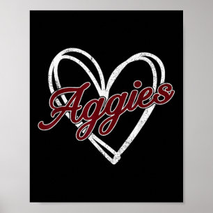 Affiche Aggies personnalisées rétrogrades Hommes Femmes En