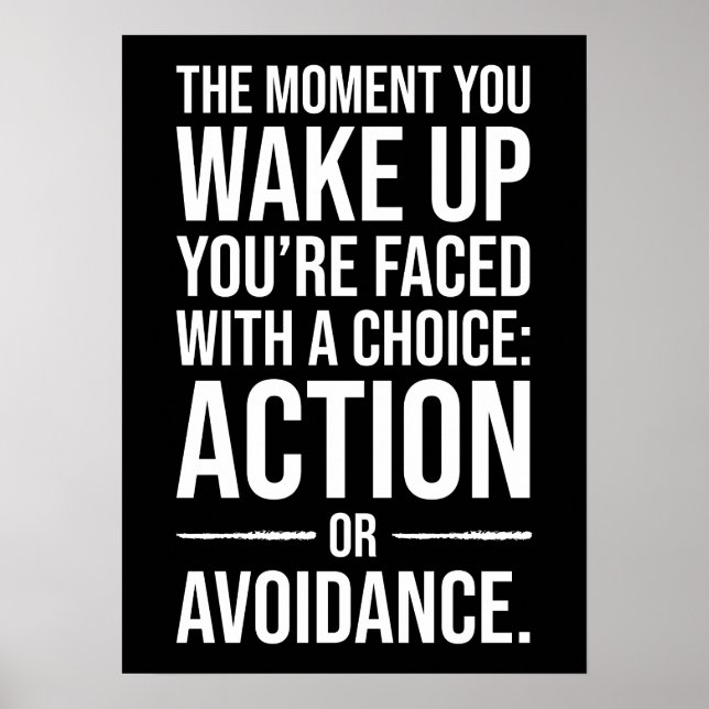 Affiche Agir - Gymnase, Hustère, Motivation du succès (Devant)