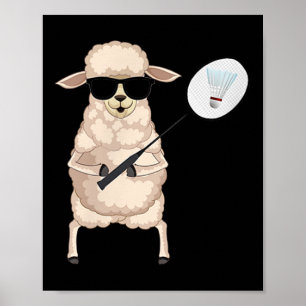 Affiche Agneau à mouton amusant portant des lunettes Jouan
