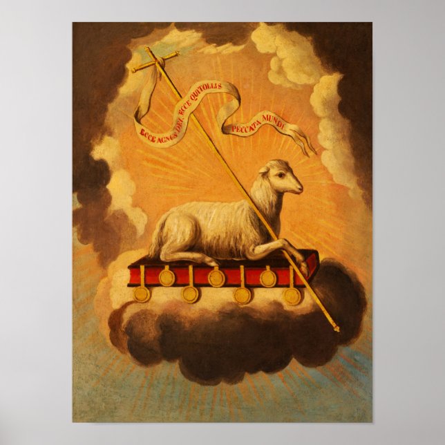 Affiche Agneau de Dieu, Agnus Dei par Jose Campeche y Jord (Devant)
