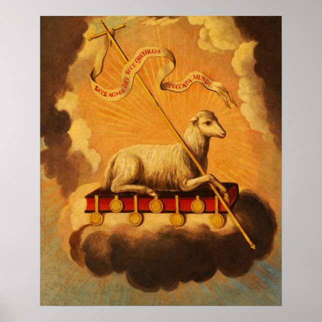 Affiche Agneau de Dieu, Agnus Dei par Jose Campeche y Jord (Devant)