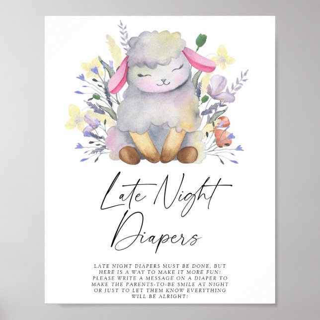 Affiche Agneau - Jeu des couches de fin de nuit (Devant)