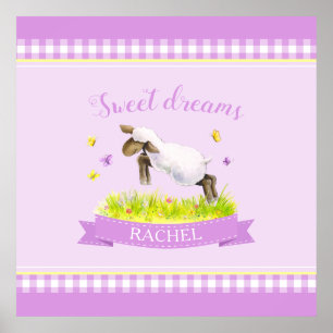 Affiche Agneau sauter mignon blanc nom personnalisé pépini