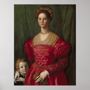 Affiche Agnolo Bronzino Une jeune femme et son petit garço