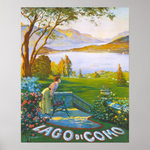 Affiche Agréable Lac de Côme Italie