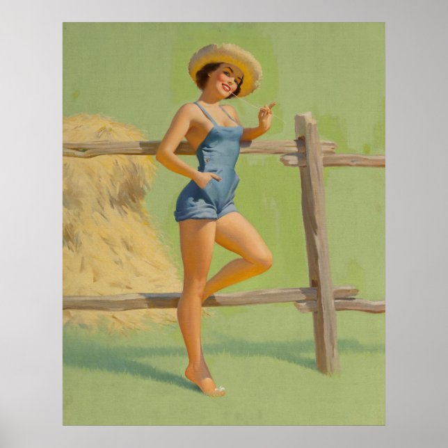 Affiche Agricole Pinup fille (Devant)