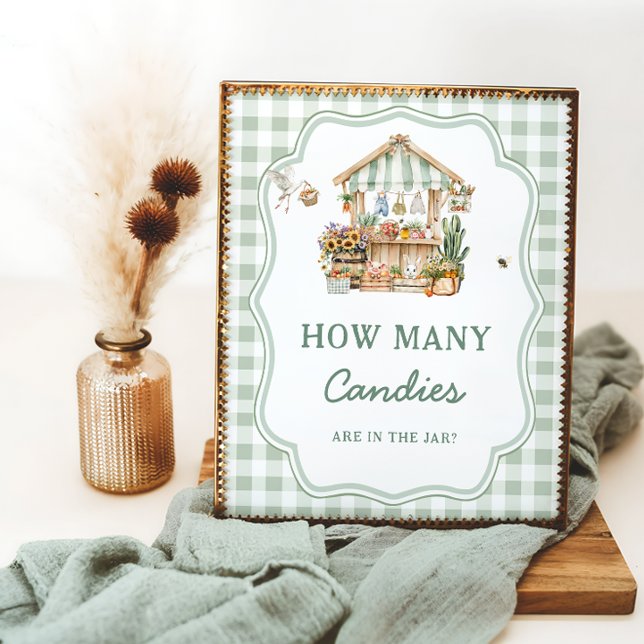 Affiche Agricoles locales Marché Baby Combien de bonbons (Créateur téléchargé)