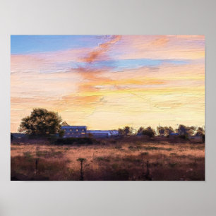 Affiche Agriculteurs Matin Painterly