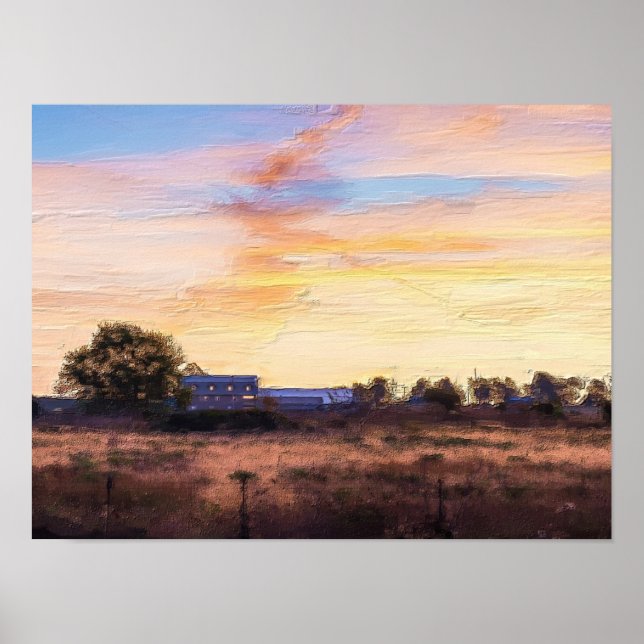 Affiche Agriculteurs Matin Painterly (Devant)