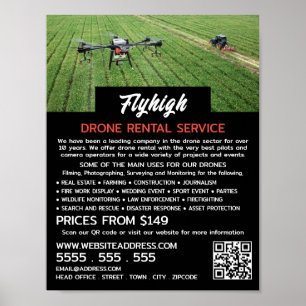 Affiche Agriculture Drone Portrait, Drone Rental Company