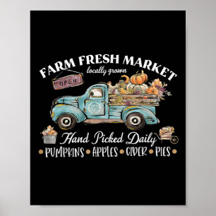 Affiche Agritourisme Citrouille Pommes Thanksgiving Aut