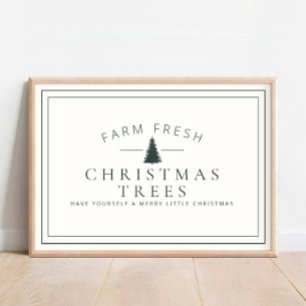 Affiche Agritourisme Fraîches Arbres de Noël